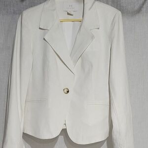 H by Halston Women's Cream Blazer